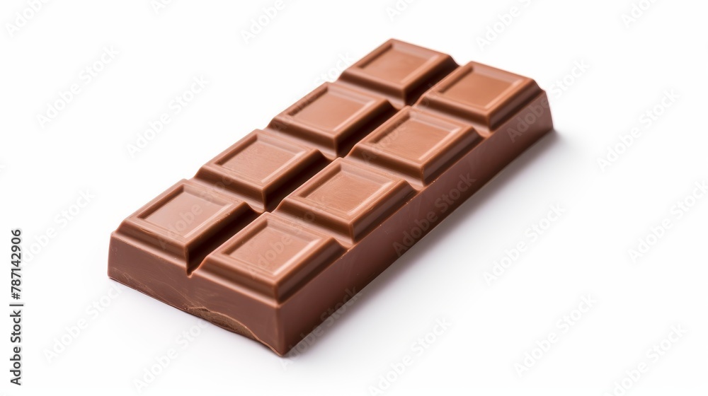 Chocolate Bar Isolated on White Background. Generative AI Chocolate Bar Isolated on White Background. Generative AI