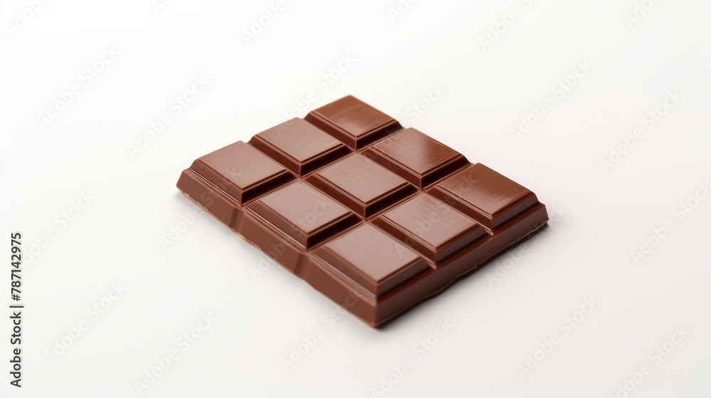 Chocolate Bar Isolated on White Background. Generative AI Chocolate Bar Isolated on White Background. Generative AI
