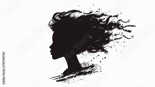 Life isnt perfect but your hair can be. Womans head photo