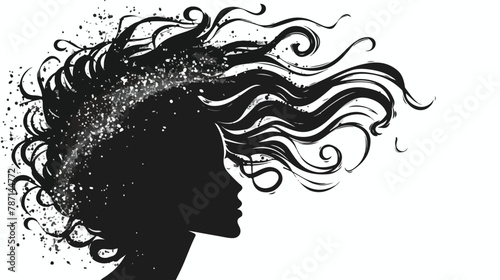 Life isnt perfect but your hair can be. Womans head photo