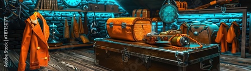 Antique trunks in attics provide a closeup on historical legacies and longforgotten family treasures photo