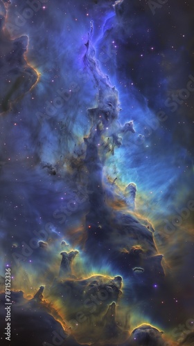 mysterious expanse of an ethereal nebula in the deep cosmos universe