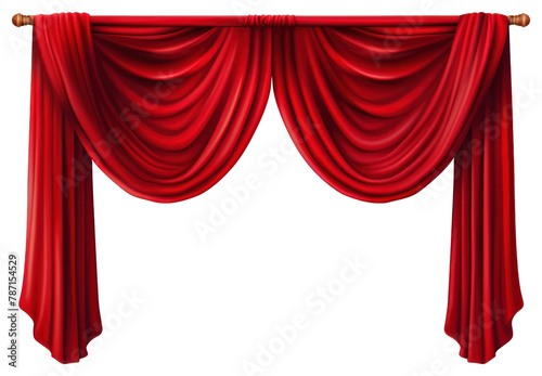 PNG Red curtain white background electronics decoration