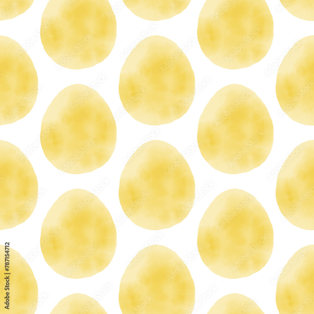 Seamless pattern with easter eggs, hand drawn illustration in watercolor style Seamless pattern with easter eggs, hand drawn illustration in watercolor style