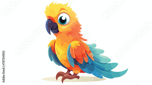 Playful Parrot Vector Happy Animal Character for Logo © Megan