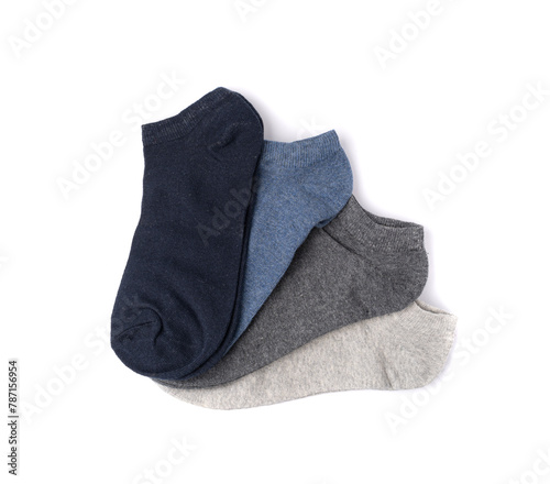 New Cotton Socks Isolated, Folded Sportswear Set, Classic Unisex Cotton Socks Collection