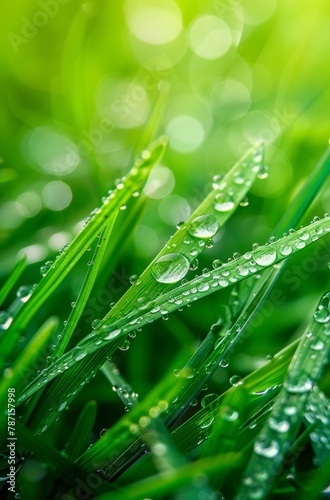 The grain rain, the green grass and dew in the fields, the dim background of spring