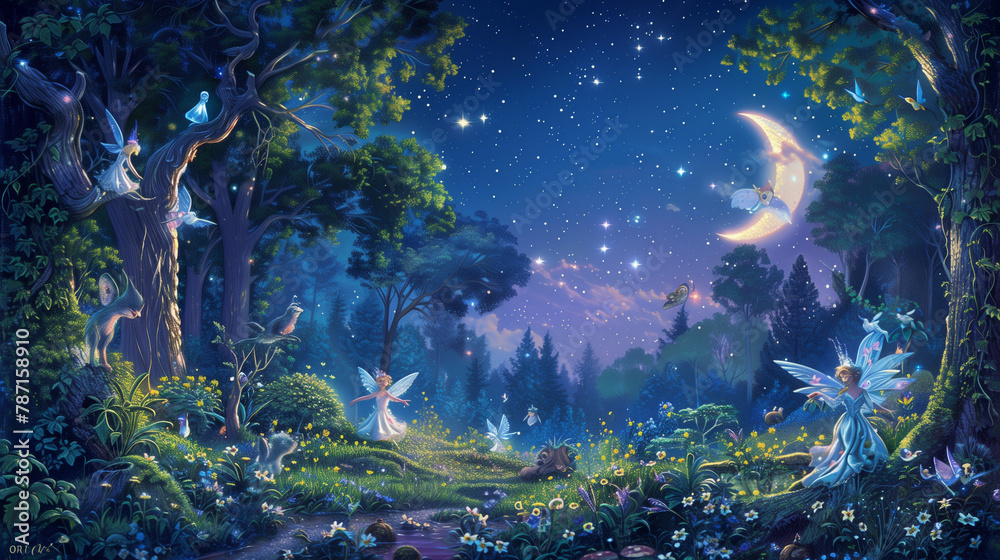 Fototapeta premium Fairy Frolic in the Forest