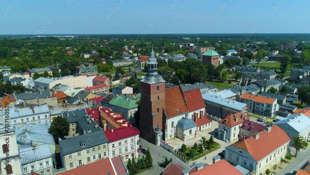 Basilica Old Town Piotrkow Trybunalski Stare Miasto Bazylika Aerial View Poland Basilica Old Town Piotrkow Trybunalski Stare Miasto Bazylika Aerial View Poland