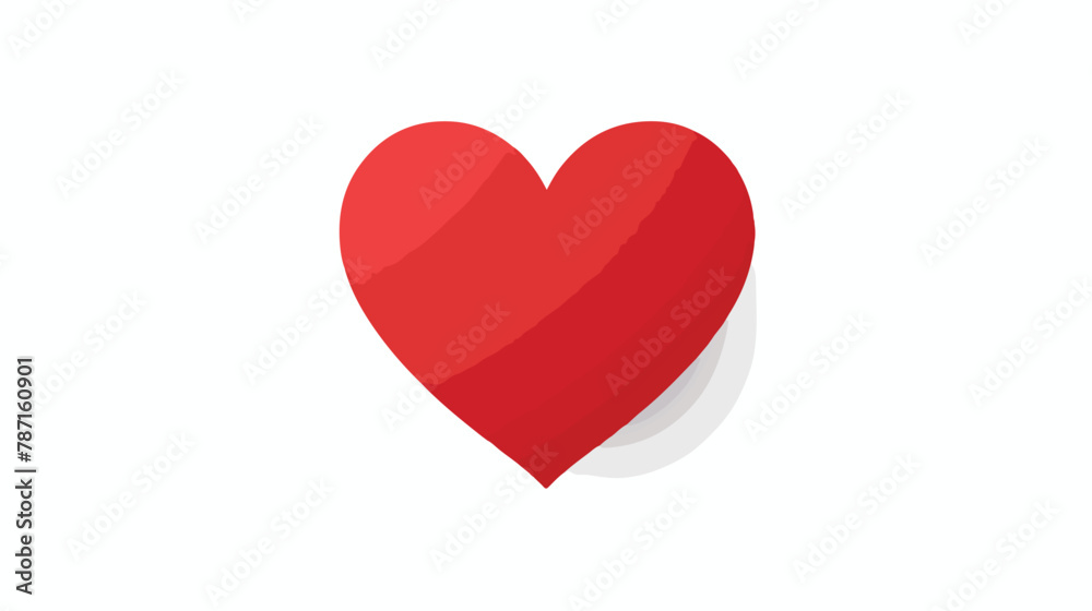 Red Heart Icon Vector emblem isolated on white background