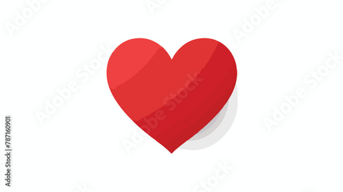 Red Heart Icon Vector emblem isolated on white background