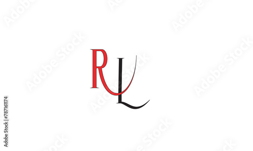 RL, LR , R, L Abstract Letters Logo Monogram 