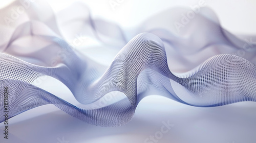 Ethereal abstract blue waves with a calming presence,ai generated 