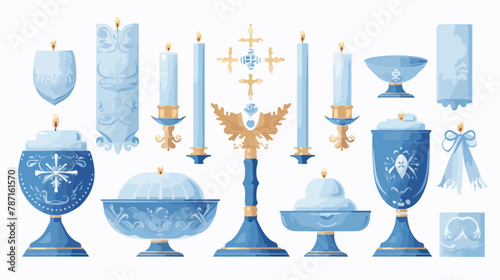 Religious objects of my first communion Chalice candle
