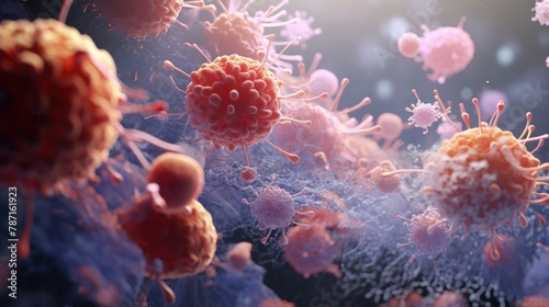 A visually striking 3D animation of immune cells defending the nasal passages against allergens and infections, high detail photo
