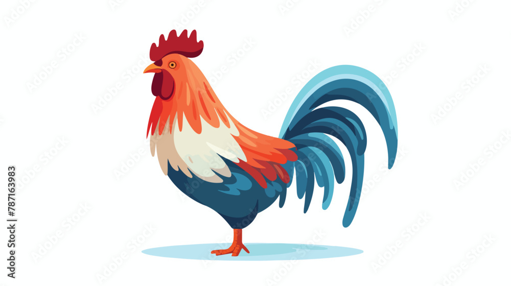 Rooster illustration icon design flat animals Vector