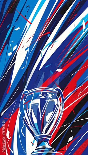 Paris Saint Germain PSG soccer club winning champions league champion cup abstract illustration mobile smartphone wallpaper photo