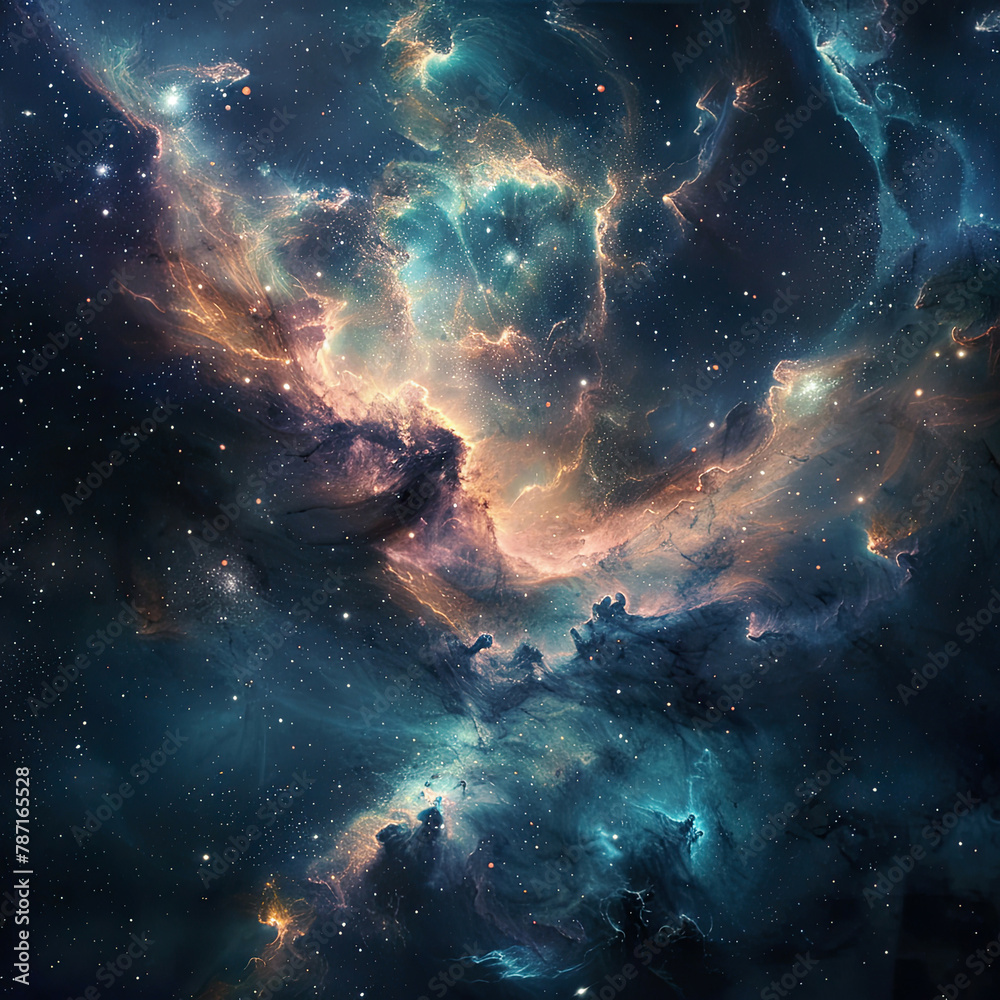 Obraz premium Cosmic Galaxy Themed Background - Space Galaxy Background