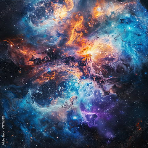 Cosmic Galaxy Themed Background - Space Galaxy Background © Mind