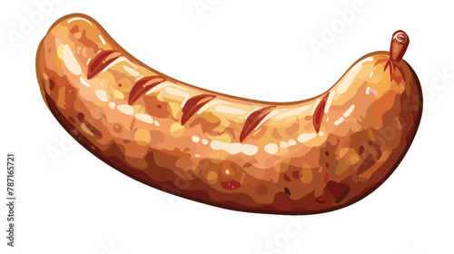 Sausage icon. Vector illustration isolated on white 