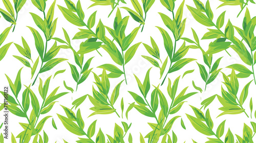 Seamless pattern of fresh green grass flat vector isolated