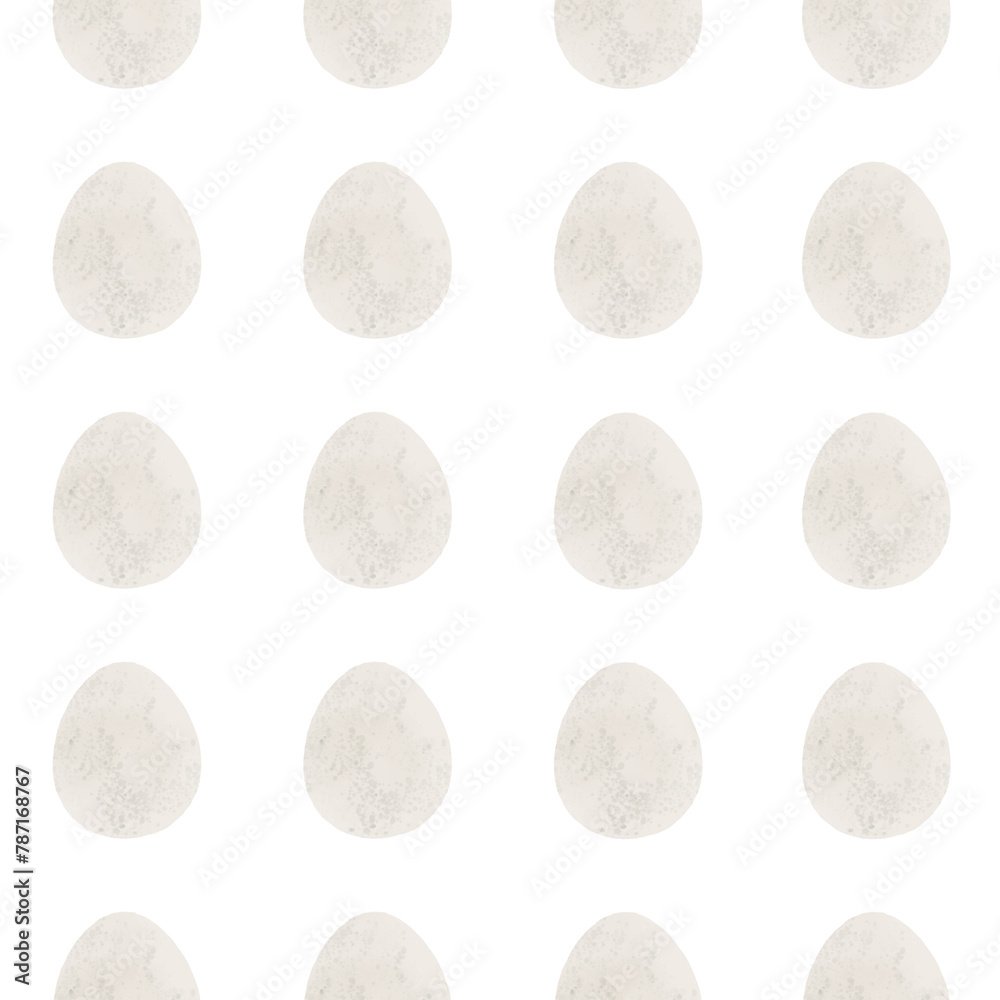Seamless pattern with easter eggs, hand drawn illustration in watercolor style Seamless pattern with easter eggs, hand drawn illustration in watercolor style
