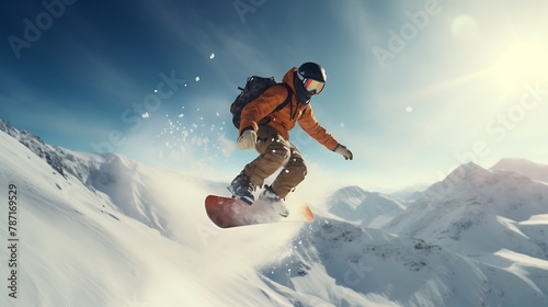AI-generated inventors creating a groundbreaking winter sports gadget, revolutionizing the way people experience snowboarding and skiing in the modern age photo