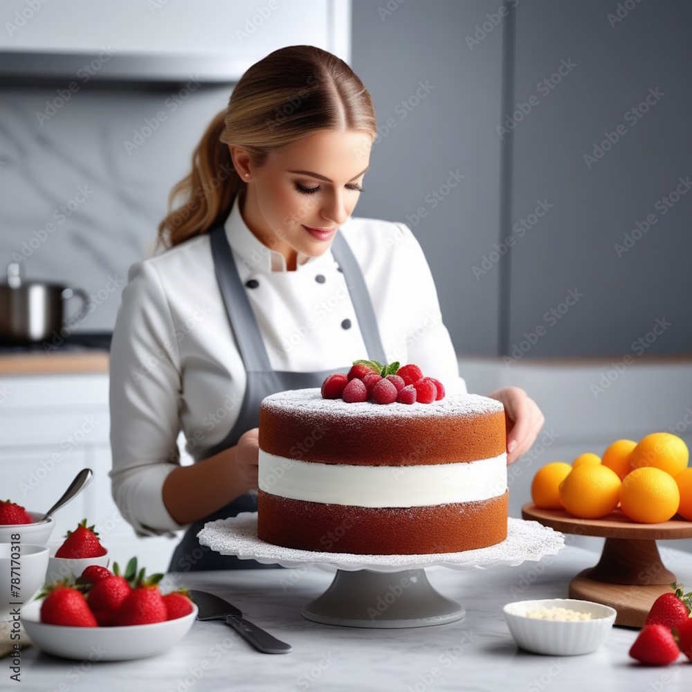 manual labor at home on a light background