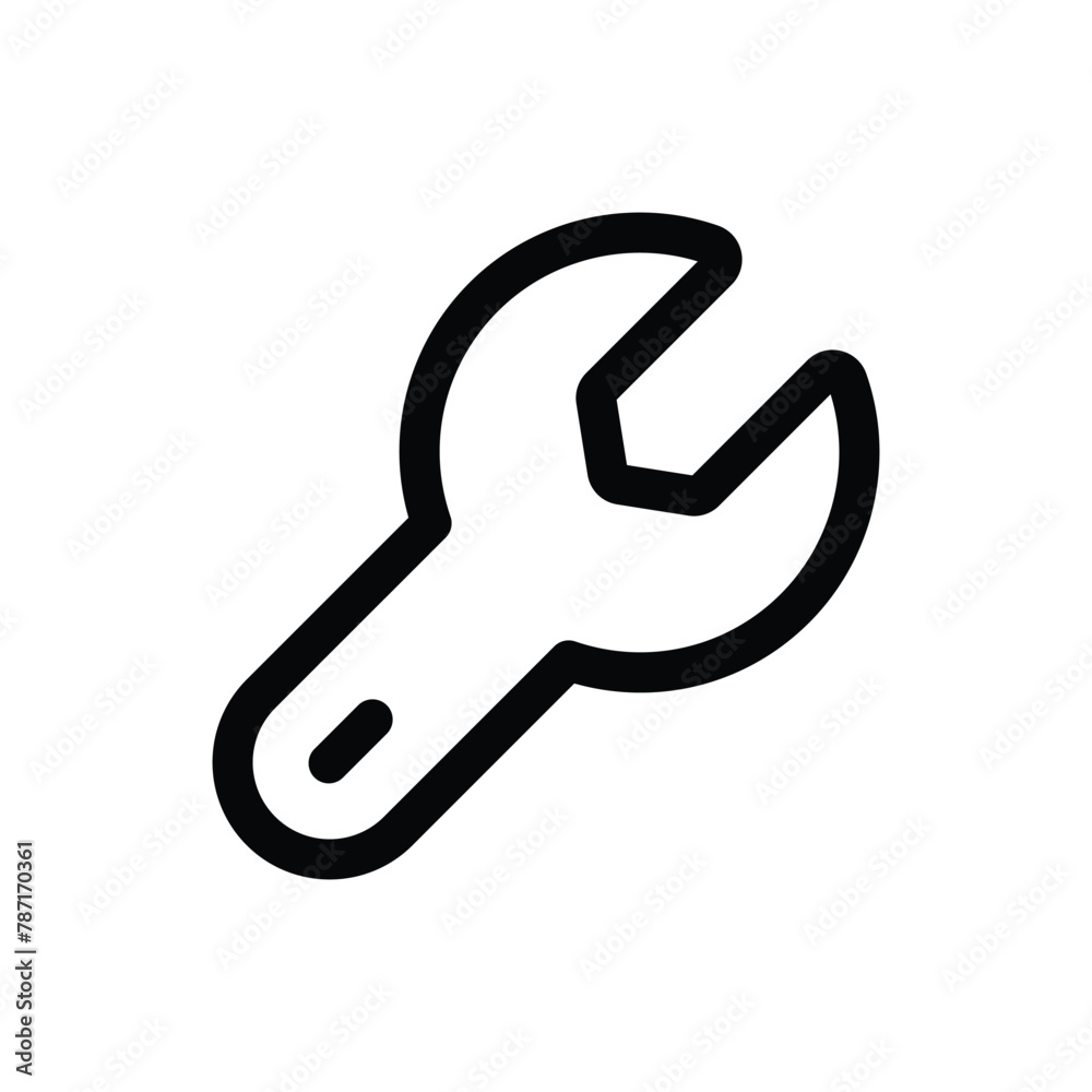 Simple Wrench icon. The icon can be used for websites, print templates, presentation templates, illustrations, etc Simple Wrench icon. The icon can be used for websites, print templates, presentation templates, illustrations, etc