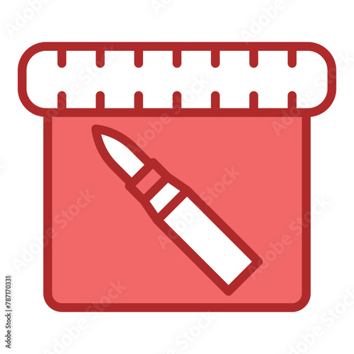 Ammunition red line filled icon