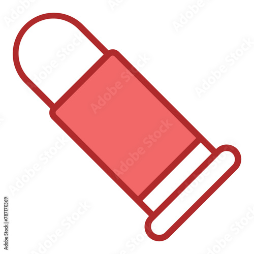 Bullet red line filled icon