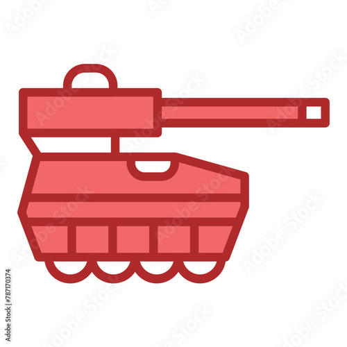 Turret red line filled icon