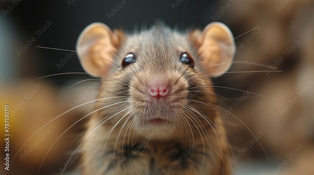 cute decorative chocolate-colored rat