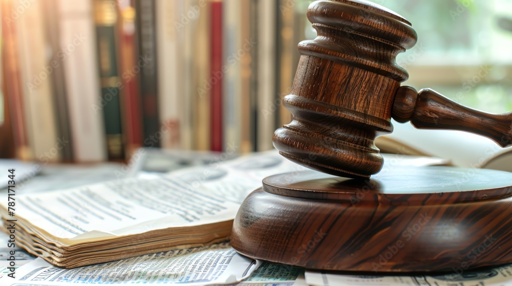 Judges gavel on TAX LAW block, legal authority, soft focus Judges gavel on TAX LAW block, legal authority, soft focus