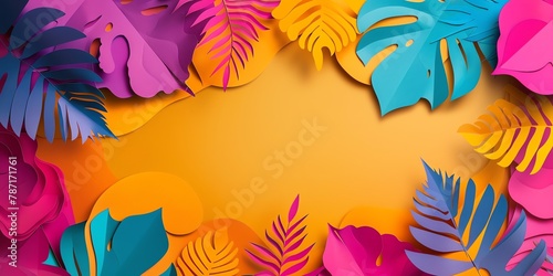 abstract background colorfull paper cut