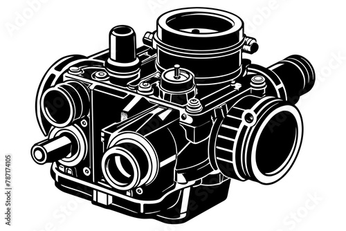 carburetor vector silhouette illustration