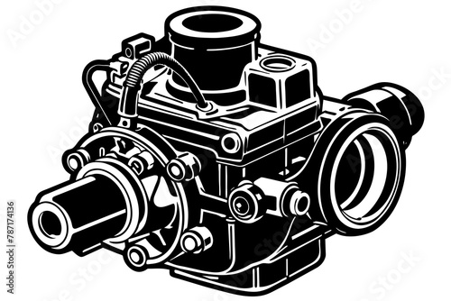 carburetor vector silhouette illustration