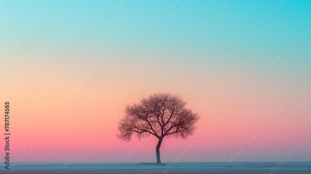 The sky is filled with a mix of colors, including pink and purple The sky is filled with a mix of colors, including pink and purple