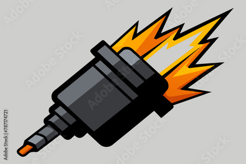 ignition coil vector illustration