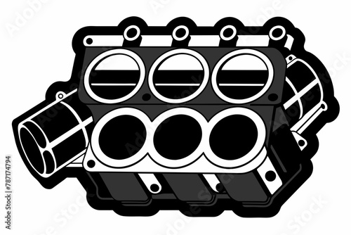 intake manifold silhouette illustration