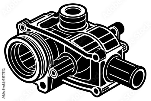 crankcase ventilation silhouette illustration