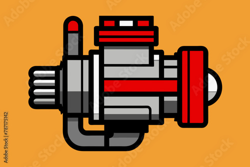 crankcase ventilation vector illustration