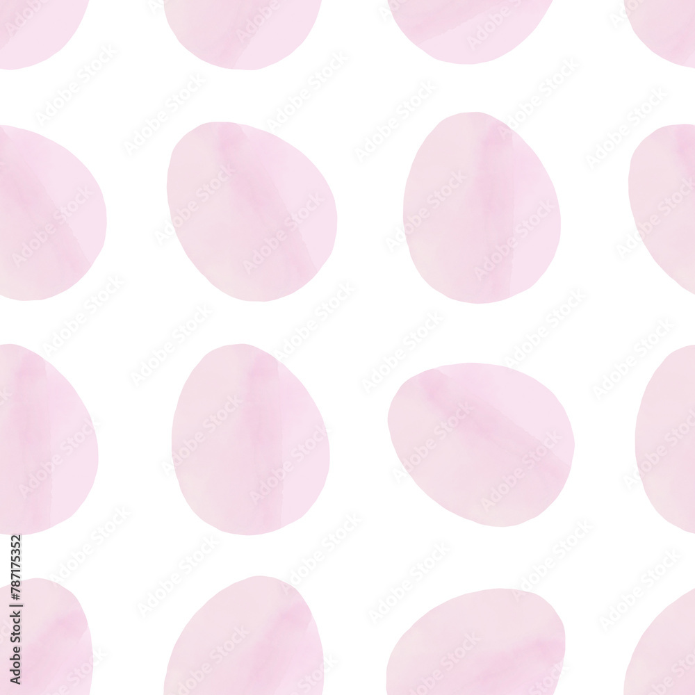Seamless pattern with easter eggs, hand drawn illustration in watercolor style Seamless pattern with easter eggs, hand drawn illustration in watercolor style