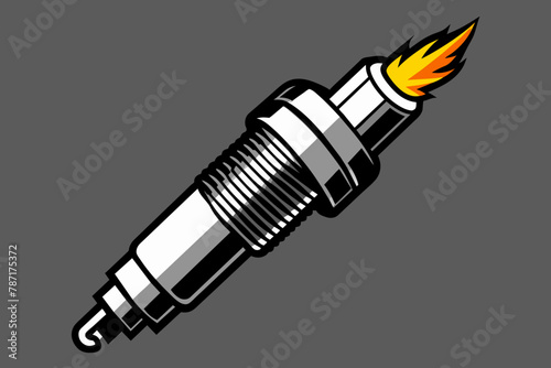 spark plug vector illustration