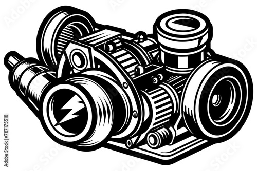  supercharger silhouette illustration