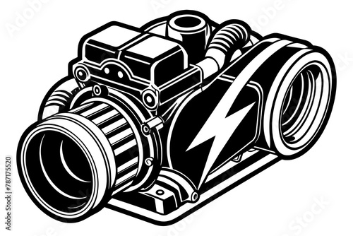  supercharger silhouette illustration