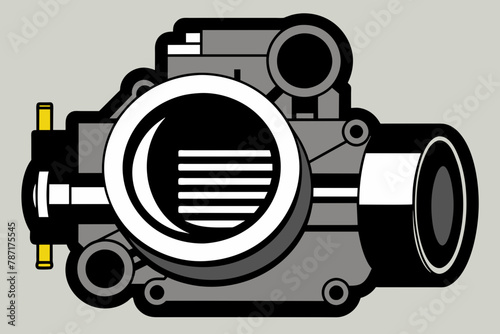 throttle body vector illustration