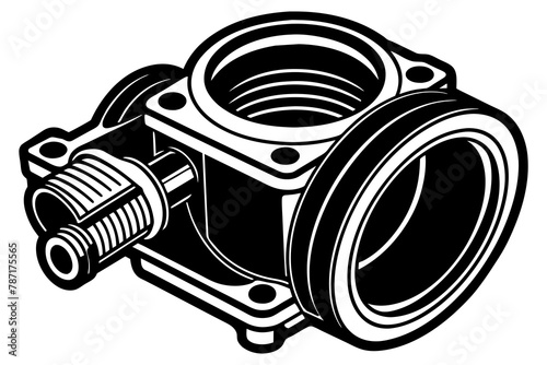 throttle body vector illustration silhouette