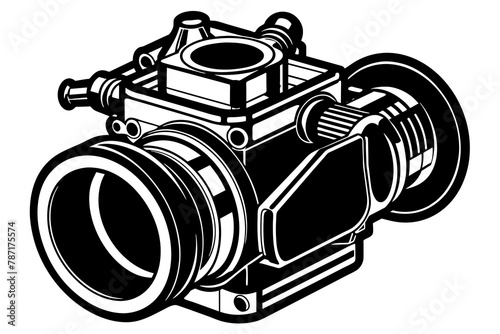 throttle body vector illustration silhouette