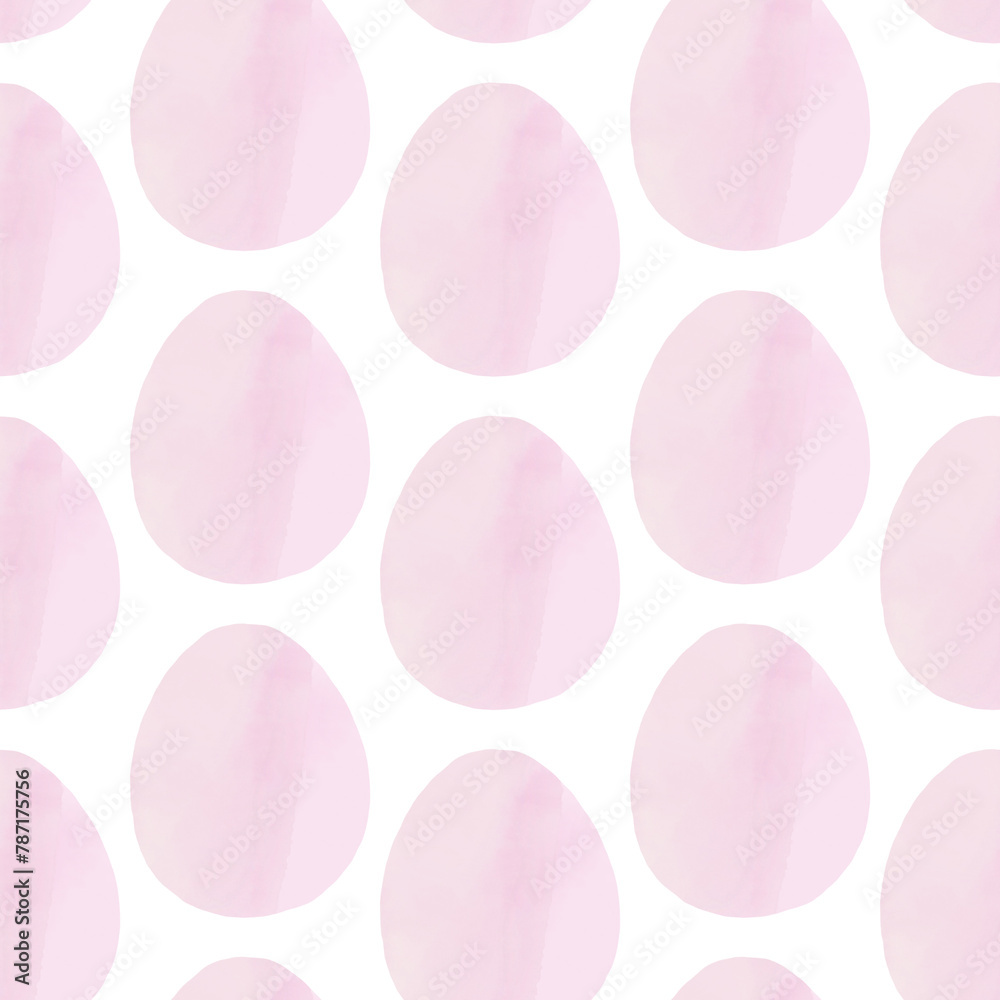 Seamless pattern with easter eggs, hand drawn illustration in watercolor style Seamless pattern with easter eggs, hand drawn illustration in watercolor style